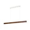 Lámpara colgante LED Akeno, madera, metal, atenuable, 3000 K