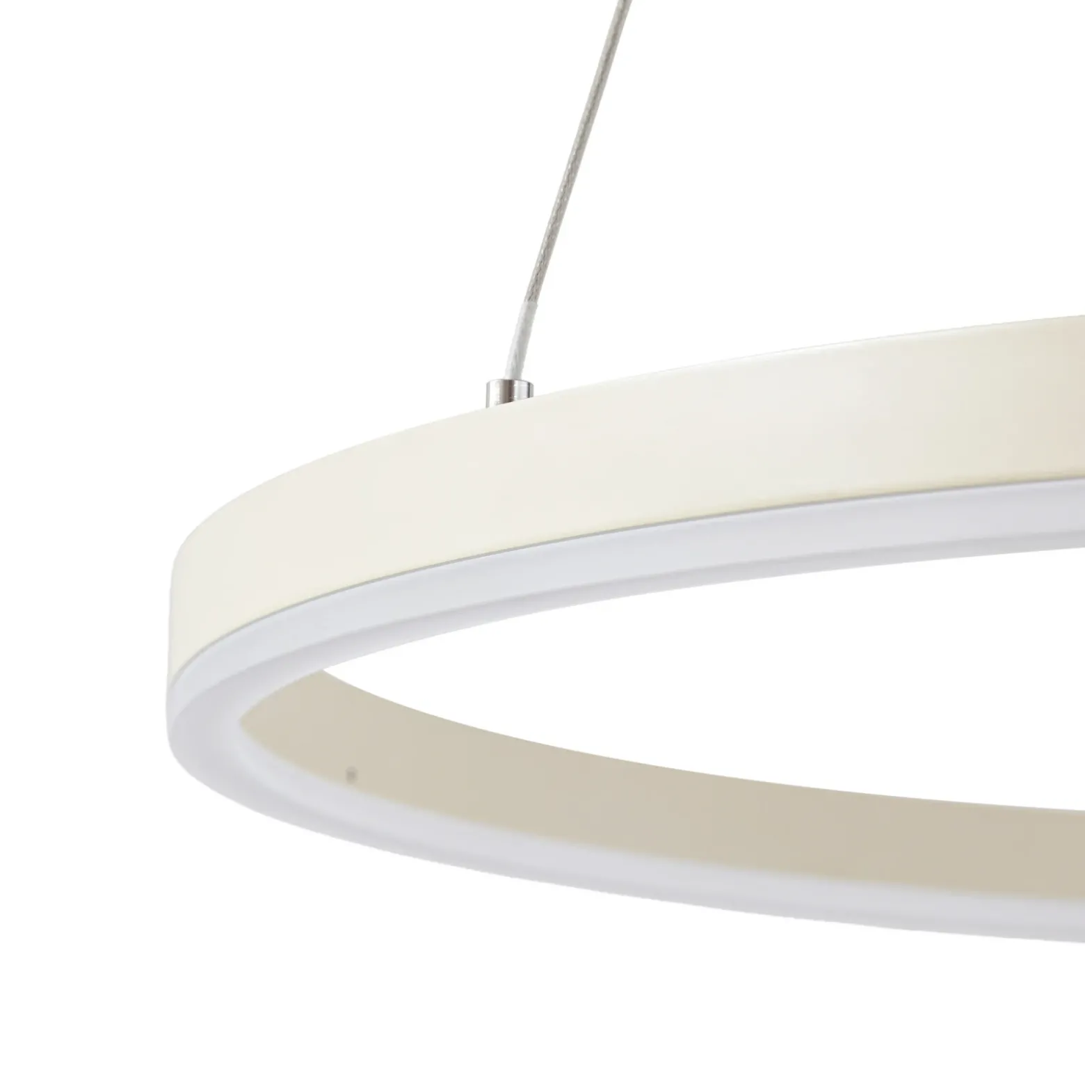 Lámpara colgante LED Albiona de Arcchio, color beige, 1 anillo, Ø 60 cm