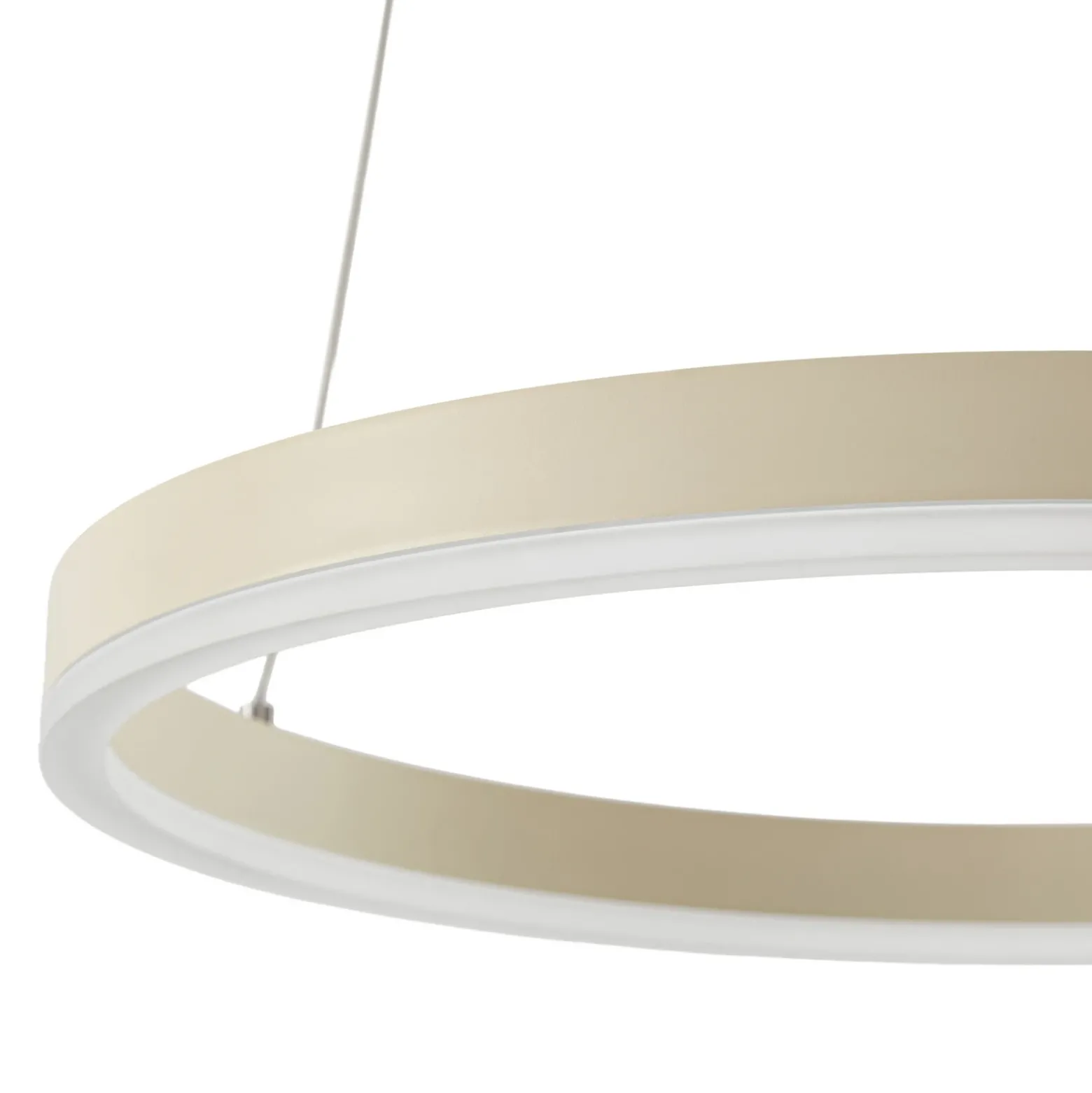 Lámpara colgante LED Albiona de Arcchio, color beige, 1 anillo, Ø 40 cm