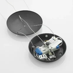 Lámpara colgante LED Aleksi de Arcchio, Ø 45 cm, negro, metal, CCT