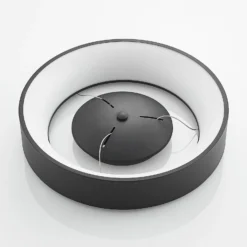 Lámpara colgante LED Aleksi de Arcchio, Ø 45 cm, negro, metal, CCT