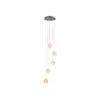 Lámpara colgante LED Allure, cromo, redonda, 5 luces