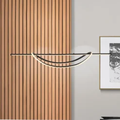 Lámpara colgante LED Ambar, metal, negro, 4000 K