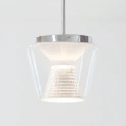 Lámpara colgante LED Annex con vidrio de cristal