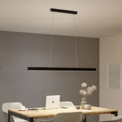 Lámpara colgante LED Aptare de Paulmann, negra, con sensor, atenuable