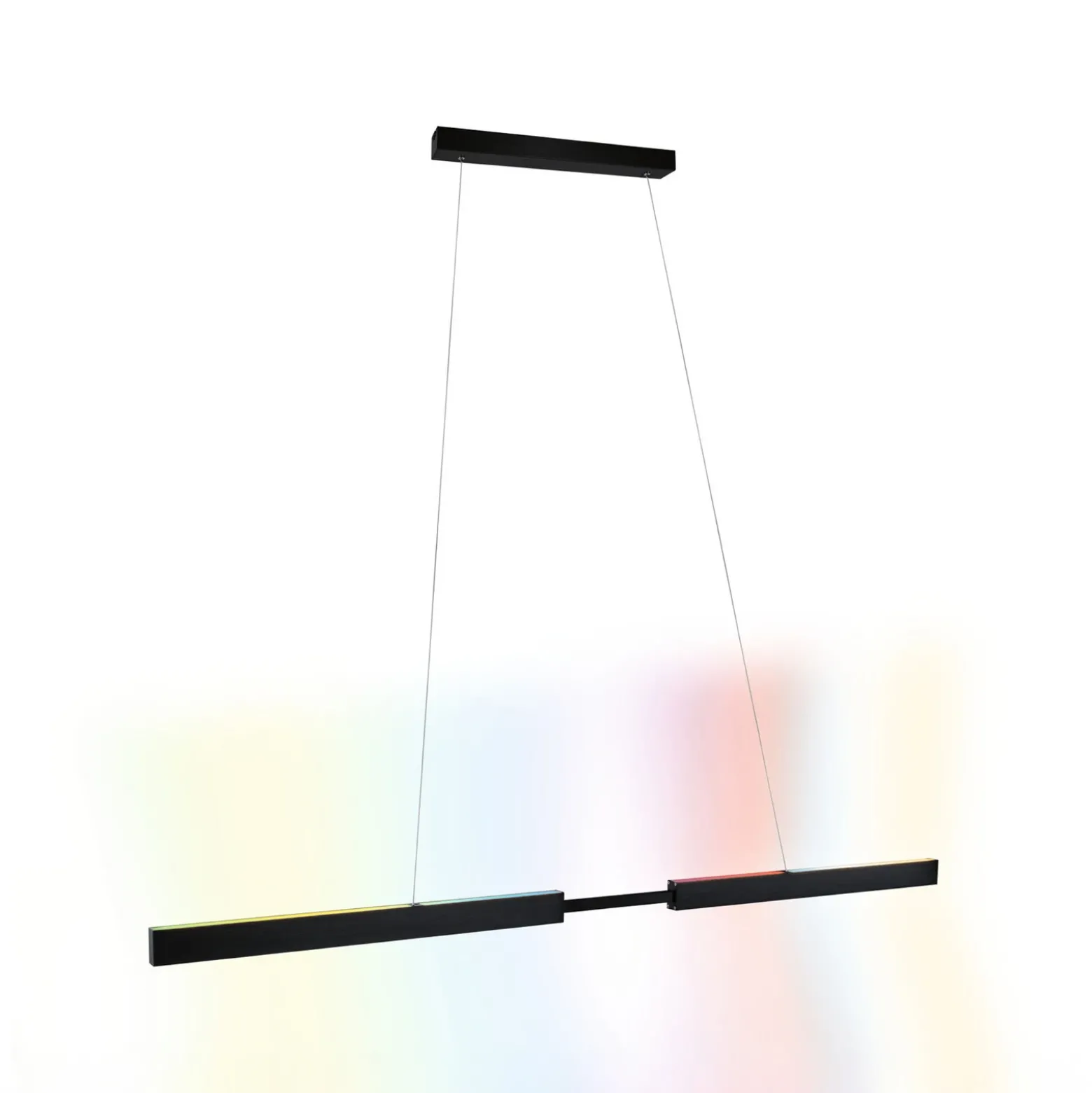 Lámpara colgante LED Aptare de Paulmann, negra, RGBW, inteligente, atenuable.