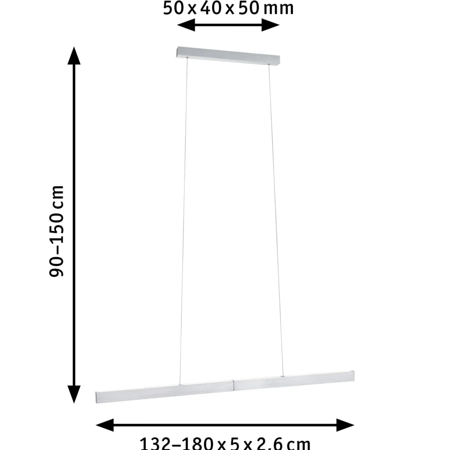 Lámpara colgante LED Aptare de Paulmann, aluminio, 2700 K, inteligente,
