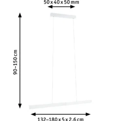 Lámpara colgante LED Aptare de Paulmann, blanca, 2700 K, inteligente, atenuable.