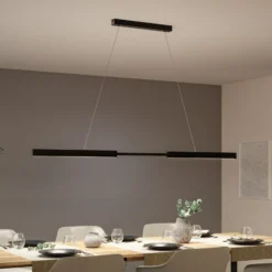 Lámpara colgante LED Aptare de Paulmann, negra, con sensor, atenuable
