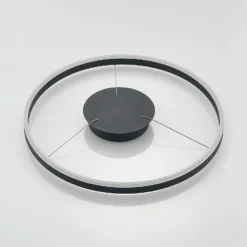 Lámpara colgante LED Arcchio Albiona, negra, 1 anillo, Ø 60 cm