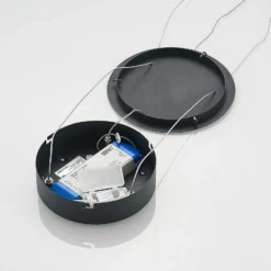 Lámpara colgante LED Arcchio Albiona, negra, 1 anillo, Ø 80 cm