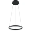 Lámpara colgante LED Arcchio Albiona, negra, 1 anillo, Ø 40 cm