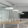 Lámpara colgante LED Arcchio Noabelle, Ø 60 cm, blanca, metal