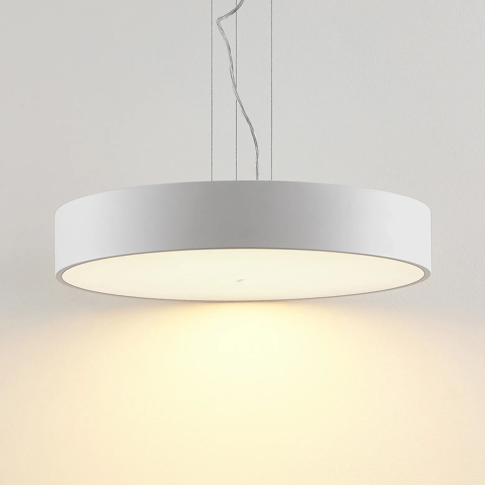Lámpara colgante LED Arcchio Noabelle, Ø 60 cm, blanca, metal
