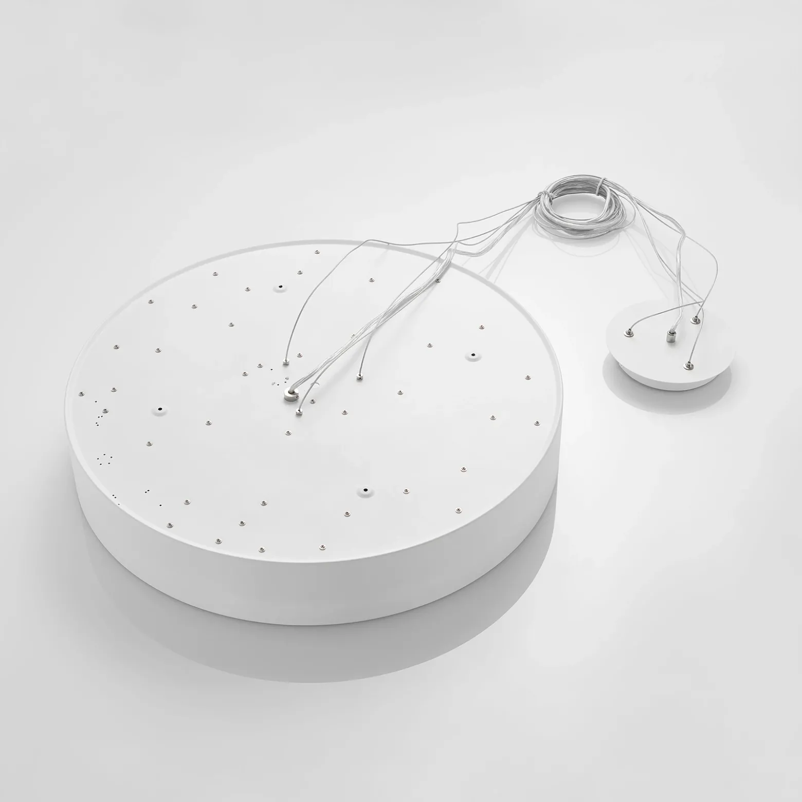 Lámpara colgante LED Arcchio Noabelle, Ø 60 cm, blanca, metal