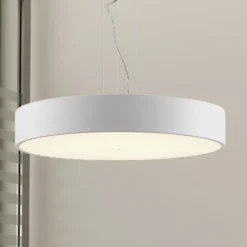 Lámpara colgante LED Arcchio Noabelle, Ø 60 cm, blanca, metal
