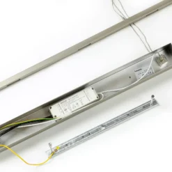 Lámpara colgante LED Arnik de Lucande, 180 cm, color níquel, atenuable