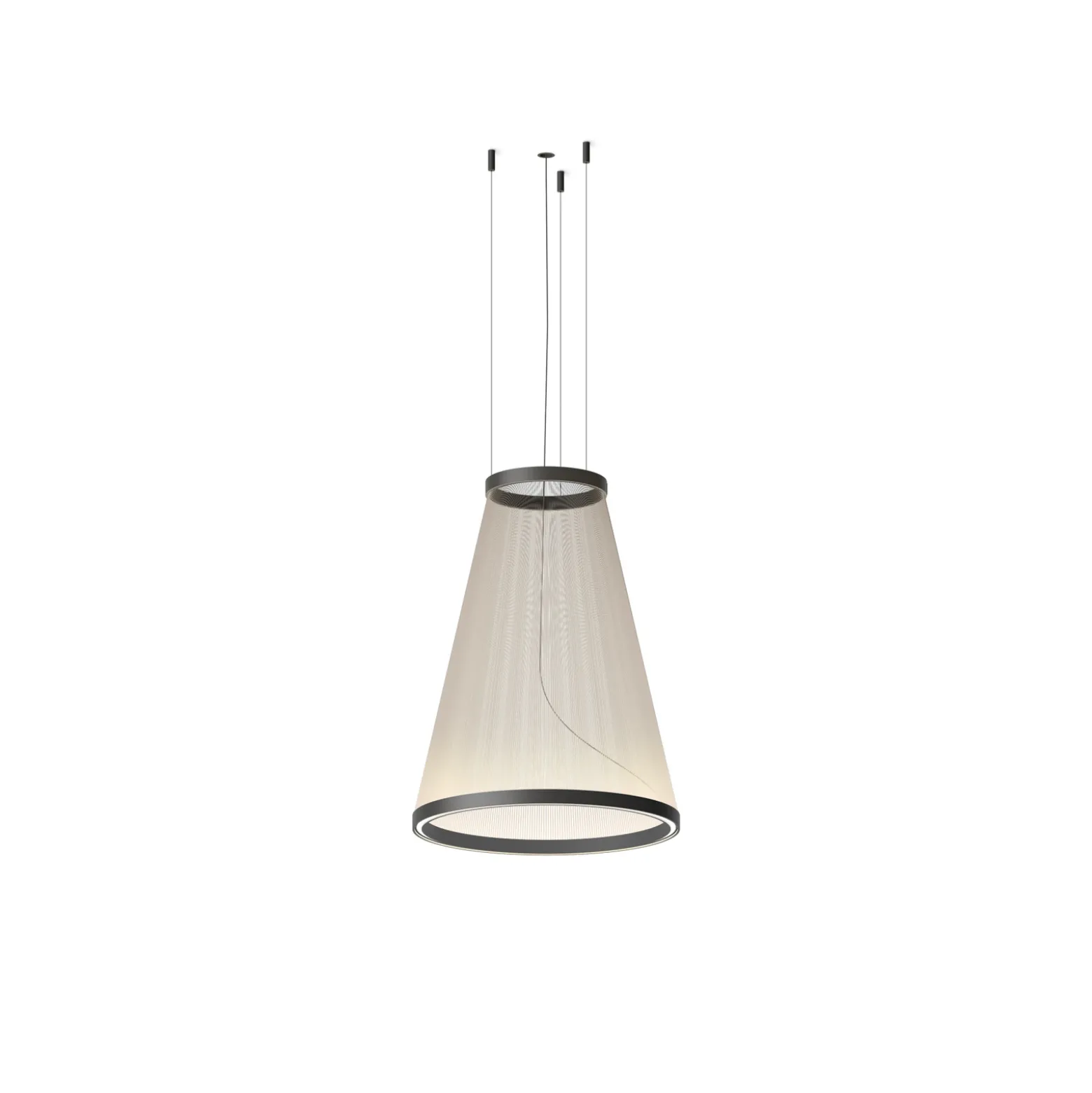 Lámpara colgante LED ARRAY de Vibia, beige, 71 x 55 cm, cono 927, atenuable