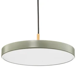 Lámpara colgante LED Asteria Mini de UMAGE, verde claro/latón, Ø 31 cm