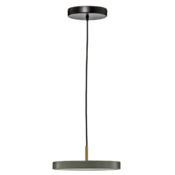 Lámpara colgante LED Asteria Mini de UMAGE, verde claro/latón, Ø 31 cm