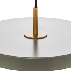 Lámpara colgante LED Asteria Mini de UMAGE, verde claro/latón, Ø 31 cm