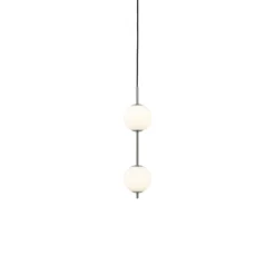 Lámpara colgante LED Audrey de UMAGE, color acero, 2 luces, Ø 12 cm