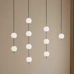Lámpara colgante LED Audrey de UMAGE, color acero, 2 luces, Ø 12 cm