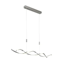 Lámpara colgante LED Auron de Lindby, color níquel, metal, atenuable