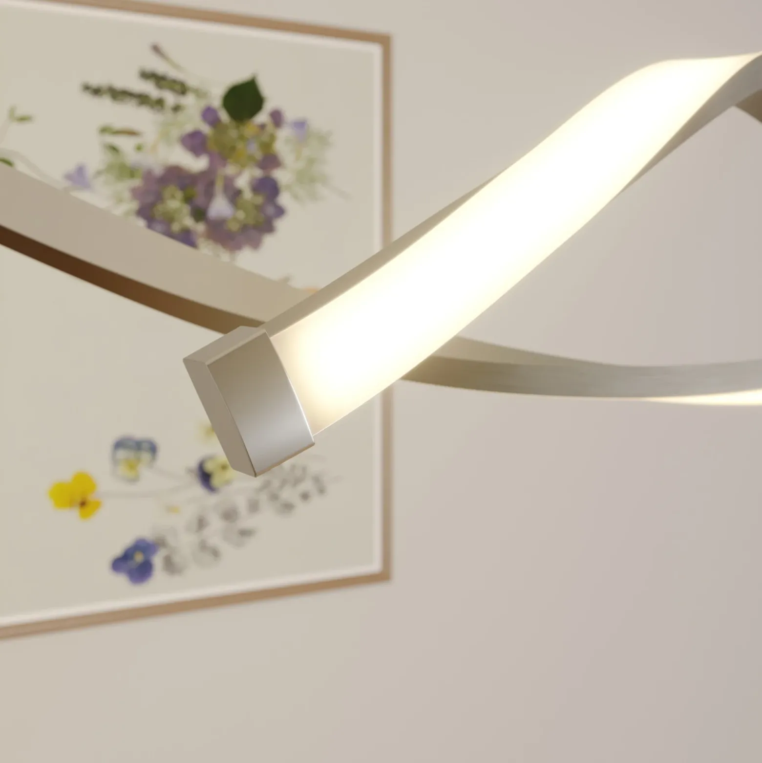 Lámpara colgante LED Auron de Lindby, color níquel, metal, atenuable