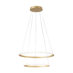 Lámpara colgante LED Axis, Ø 60/40 cm, metal dorado CCT, RGB