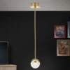 Lámpara colgante LED Ball, 1 luz, oro