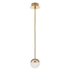 Lámpara colgante LED Ball, 1 luz, oro