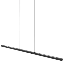 Lámpara colgante LED Bande, arriba/abajo, negra, 120 cm, CCT, atenuador