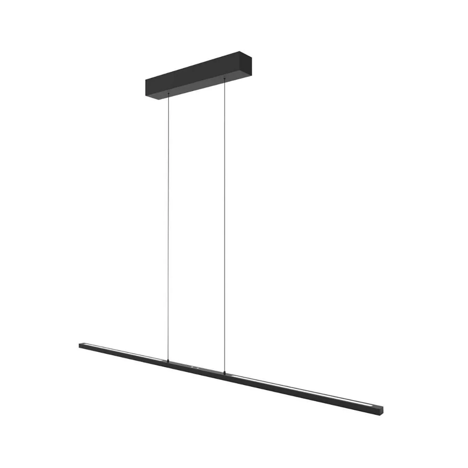 lámpara colgante LED Bande, 150 cm arriba/abajo, negro, CCT, atenuador