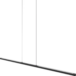lámpara colgante LED Bande, 150 cm arriba/abajo, negro, CCT, atenuador