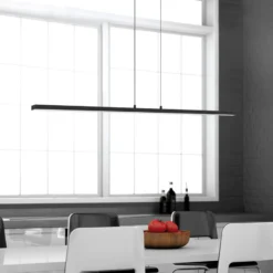 lámpara colgante LED Bande, 150 cm arriba/abajo, negro, CCT, atenuador