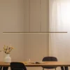 Lámpara colgante LED BAR, verde oliva, longitud 150 cm, metal, 32 W