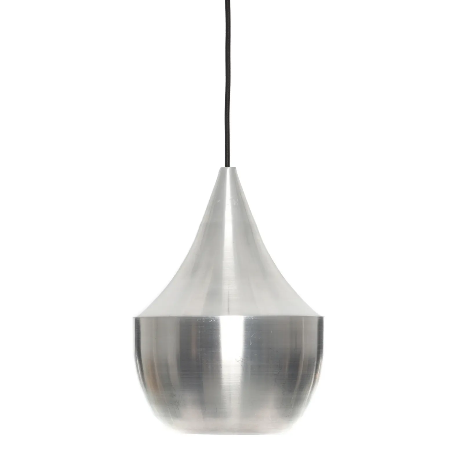 Lámpara colgante LED Beat Fat Unbeaten de Tom Dixon, color aluminio