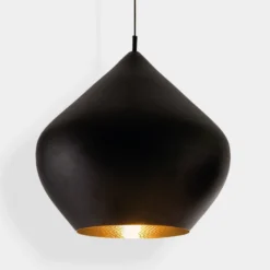 lámpara colgante LED Beat Stout de Tom Dixon, negra, Ø 52 cm