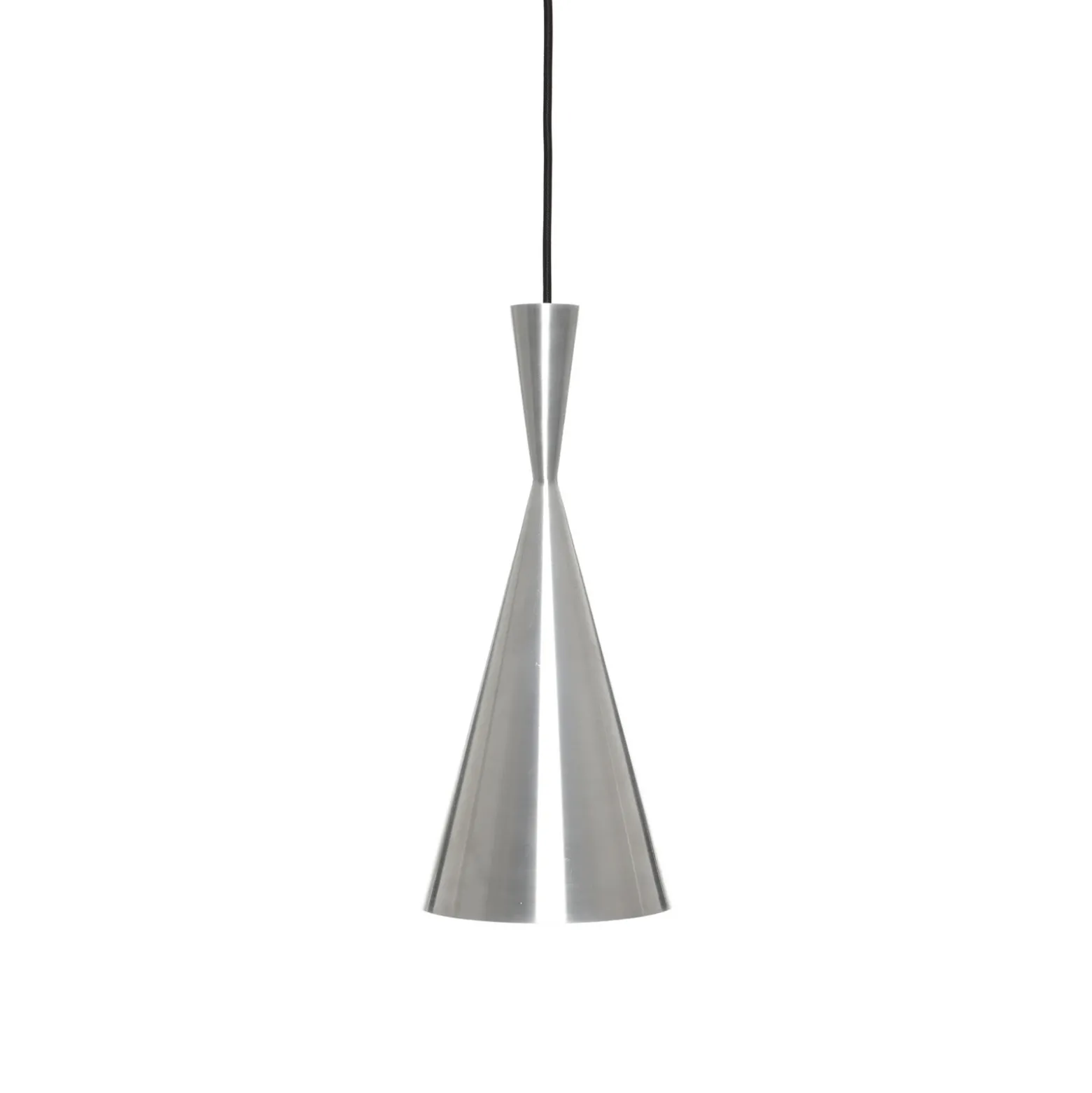 Lámpara colgante LED Beat Tall Unbeaten de Tom Dixon, color aluminio