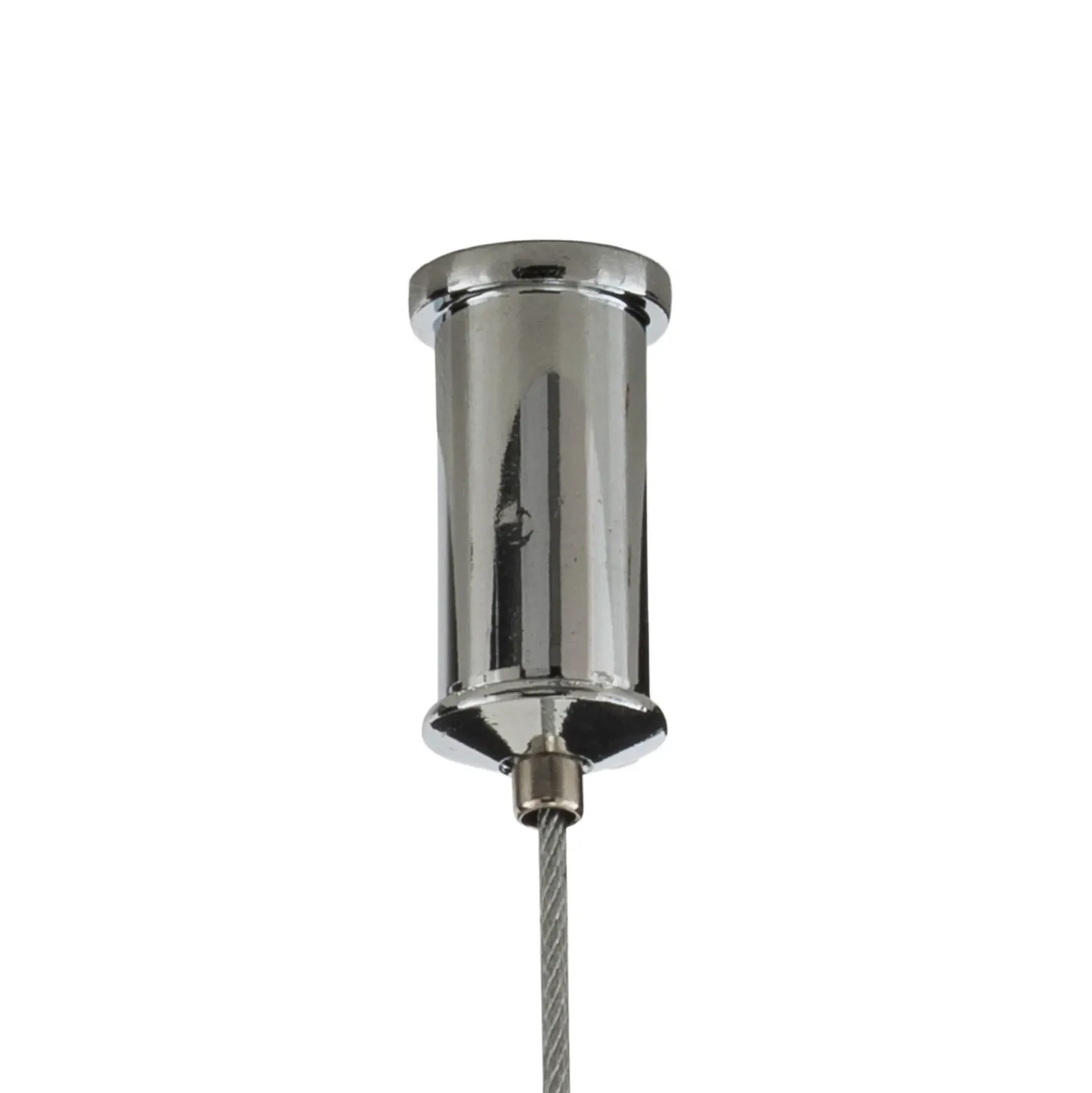 Lámpara colgante LED Bolla, cromada/gris humo, cristal, longitud 79,5 cm