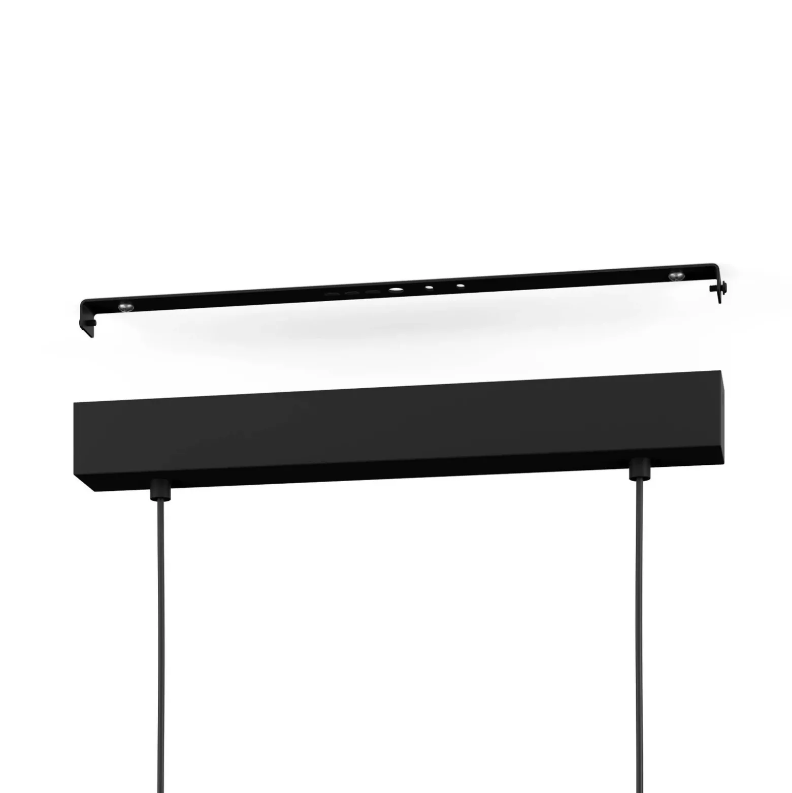 Lámpara colgante LED Boyal, marrón, longitud 101 cm, madera, 3 luces.