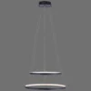 Lámpara colgante LED Circle, antracita, versión de 2 luces