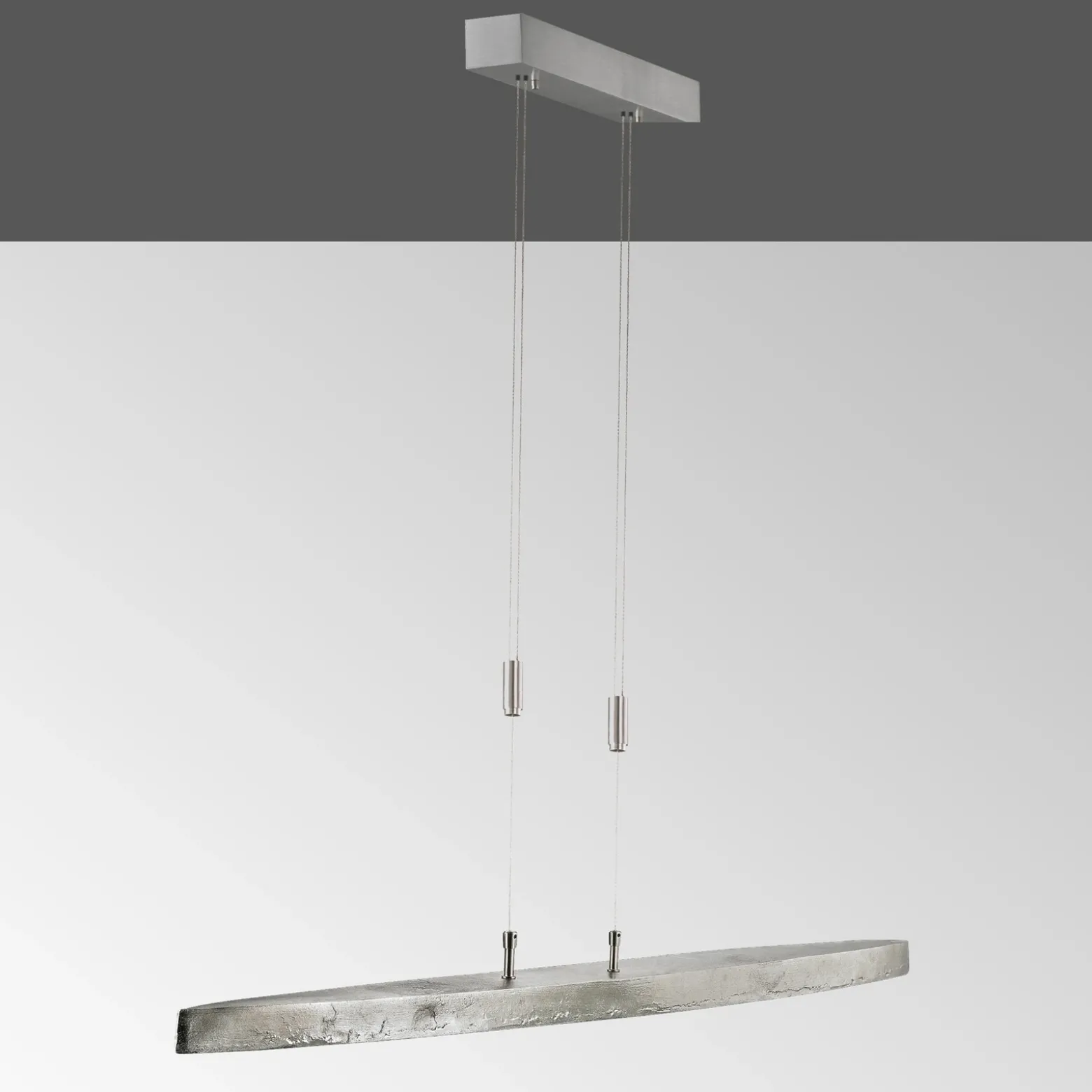 Lámpara colgante LED Colmar, CCT, níquel, 106 cm
