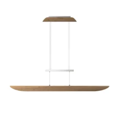 Lámpara colgante LED Colombia XL, roble nudoso