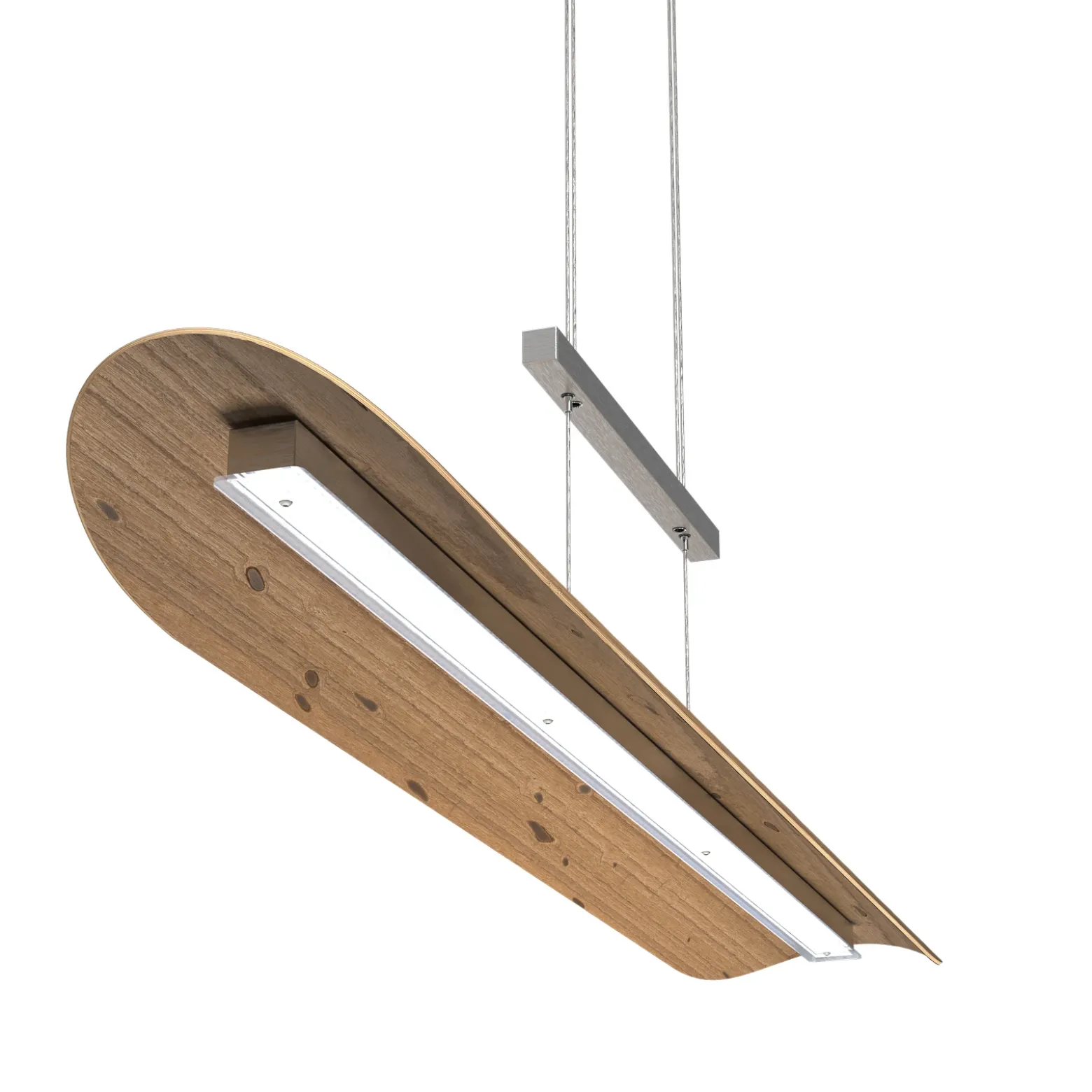 Lámpara colgante LED Colombia XL, roble nudoso