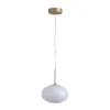 Lámpara colgante LED Confetti, Ø 25 cm, dorado/blanco, cristal