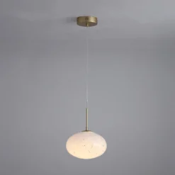 Lámpara colgante LED Confetti, Ø 25 cm, dorado/blanco, cristal