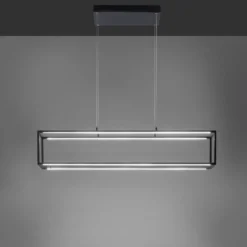 Lámpara colgante LED Conni de Paul Neuhaus, negra, 105 cm