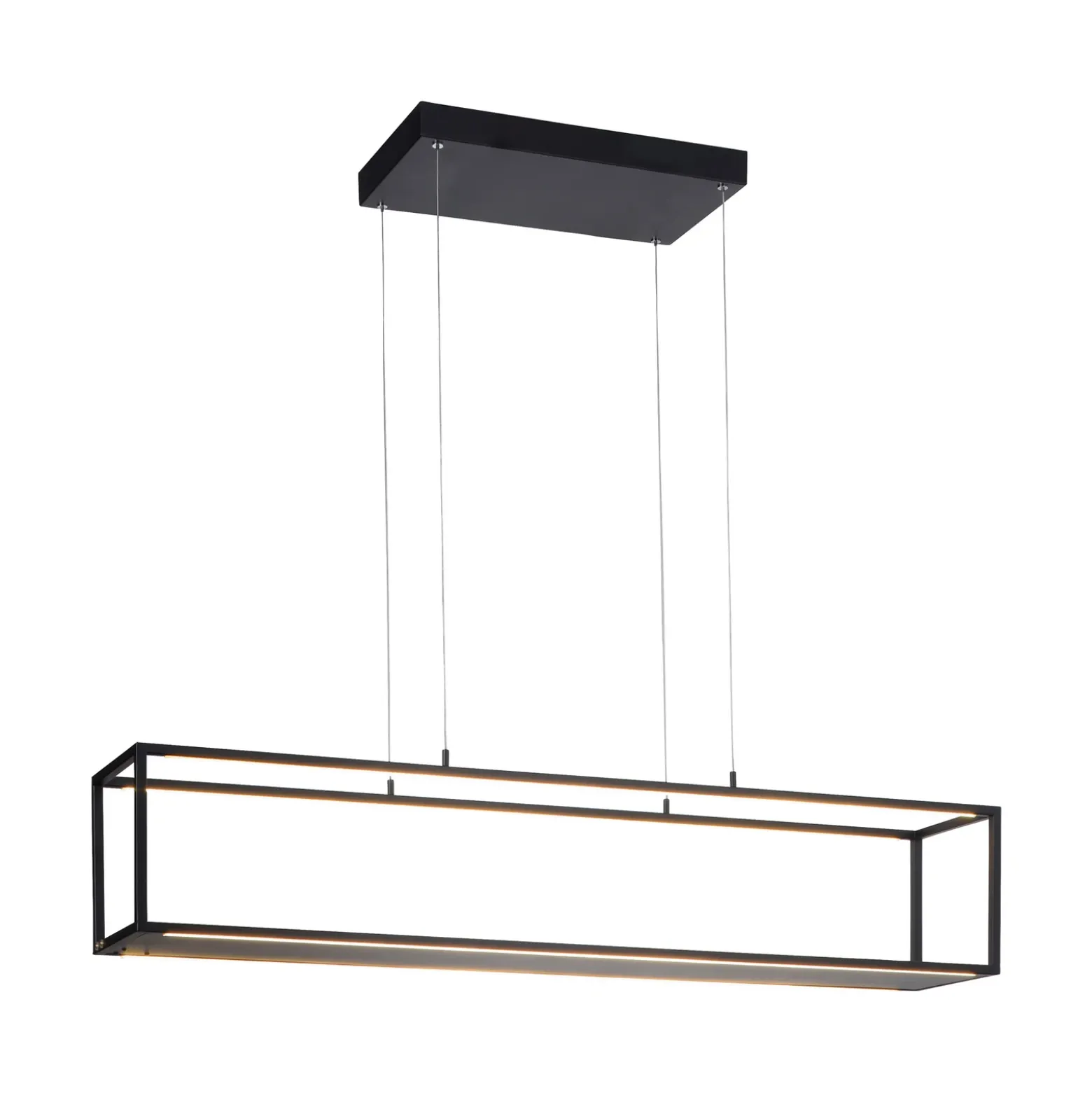 Lámpara colgante LED Conni de Paul Neuhaus, negra, 105 cm